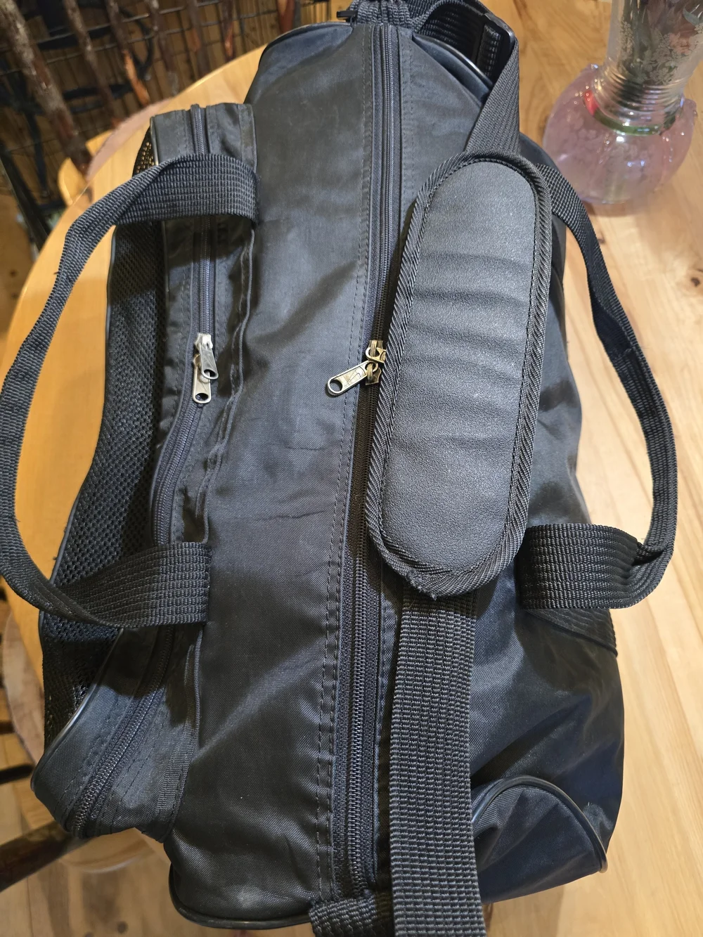 Nike Black Duffel with Gold Swoosh